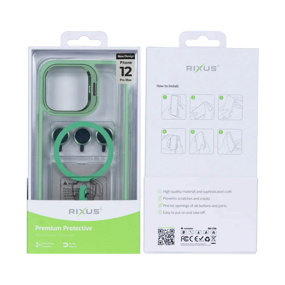 Masszív tok Magsafe-tel iPhone 12 Pro Max-hoz (Világoszöld)