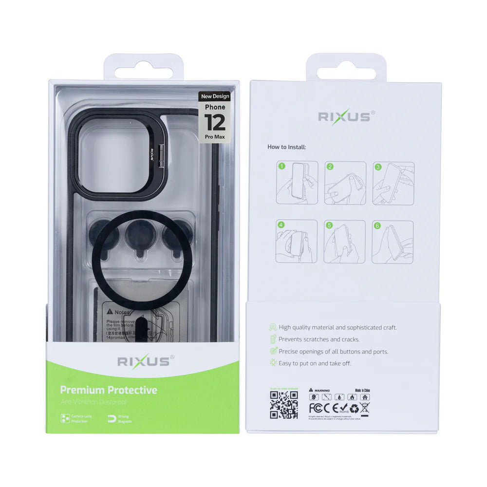 Masszív tok MagSafe-fel iPhone 12 Pro Max készülékhez (fekete)