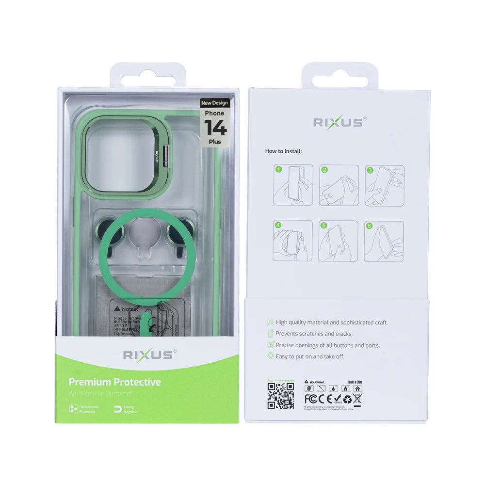 Robusztus MagSafe tok iPhone 14 Plus készülékhez (világoszöld)