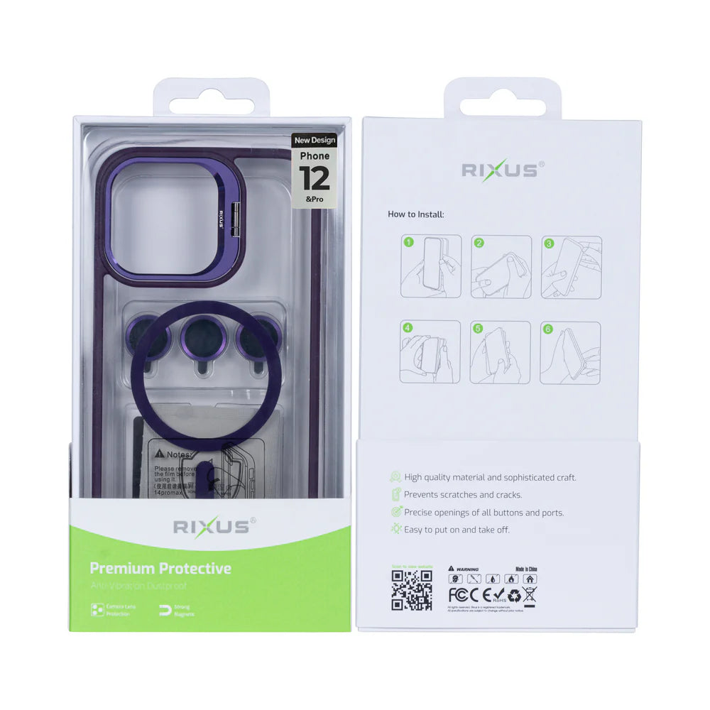 Masszív tok Magsafe-fel iPhone 12-hez (Sötétlila)