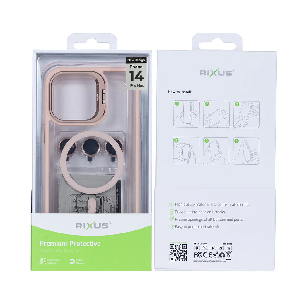 Masszív tok Magsafe-fel iPhone 14 Pro Max-hoz (Világosrózsaszín)