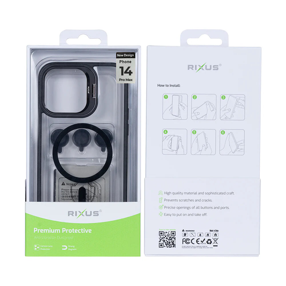 Robusztus tok Magsafe-fel iPhone 14 Pro Max-hoz (Fekete)