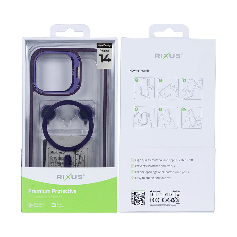 Masszív tok Magsafe-fel iPhone 14-hez (sötétlila)