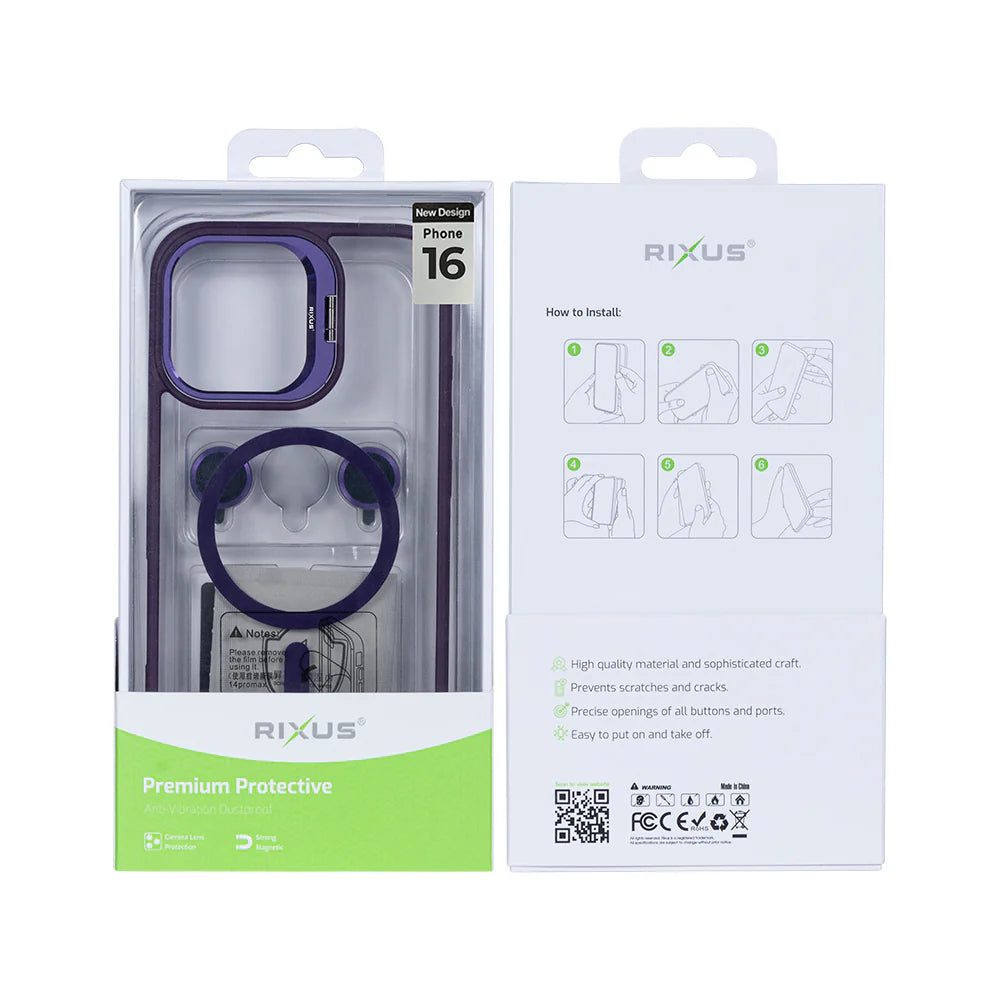 Masszív tok MagSafe-fel iPhone 16-hoz (sötétlila)