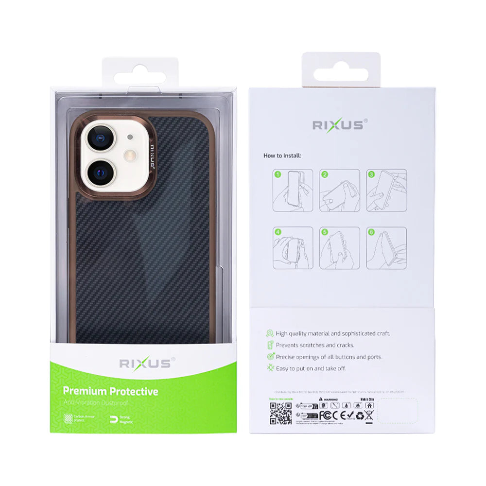 Carbon Magsafe-tel iPhone 12 Pro-hoz (barna)