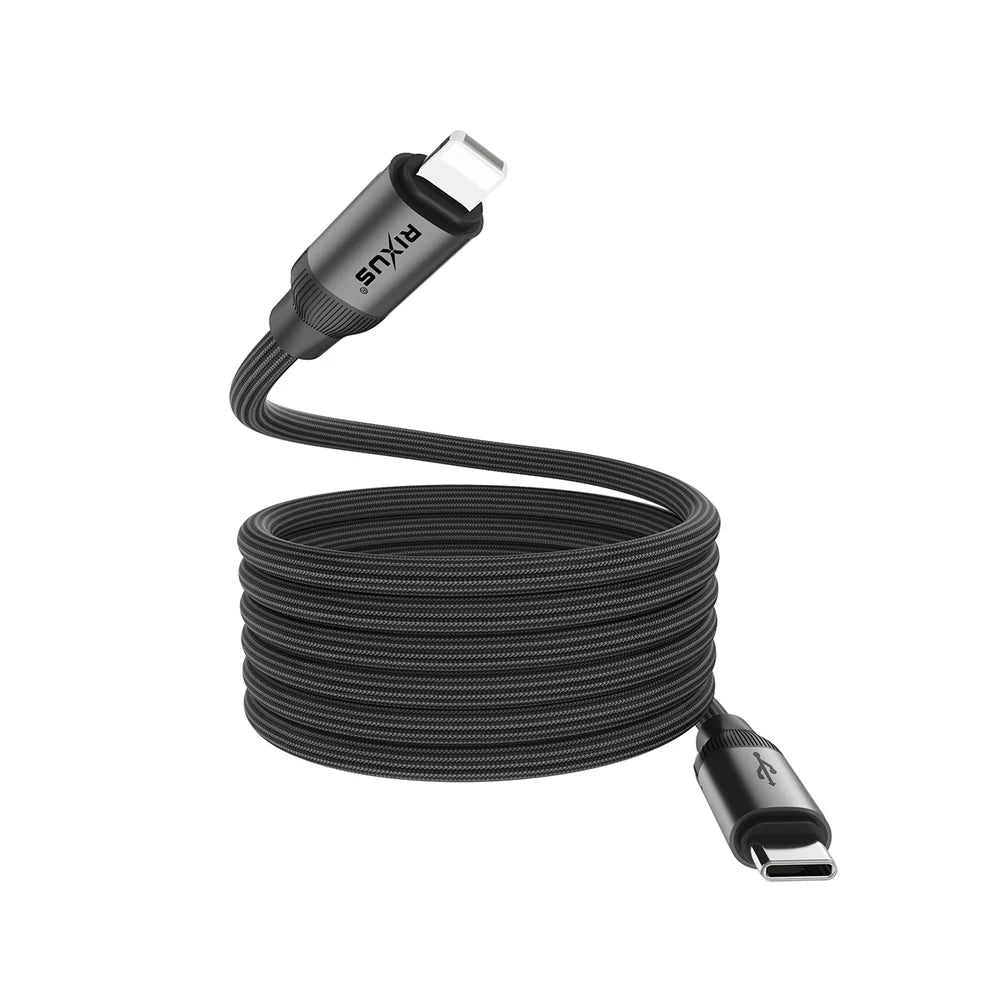 Mágneses USB-C – Lightning töltőkábel, 30 W, dobozzal, fekete, (100 cm)