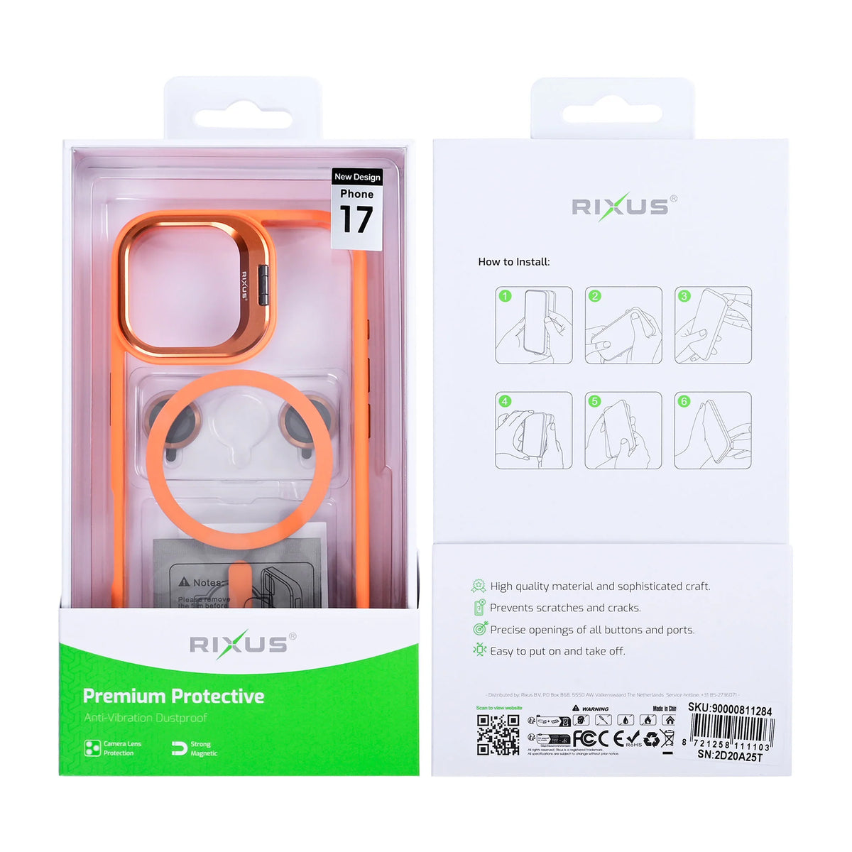 MagSafe tok iPhone 17-hez (narancssárga)