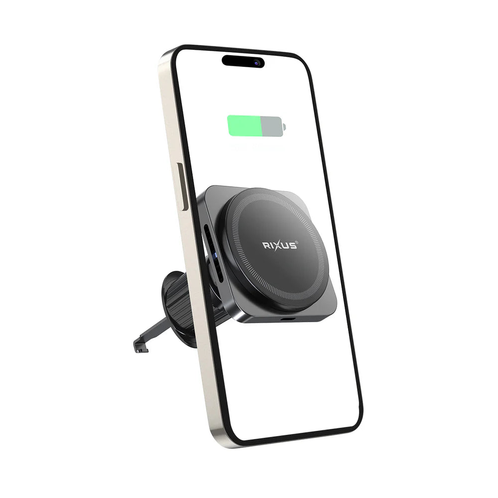 Vezeték nélküli autós töltő MagSafe állvánnyal 15W (Space Gray)