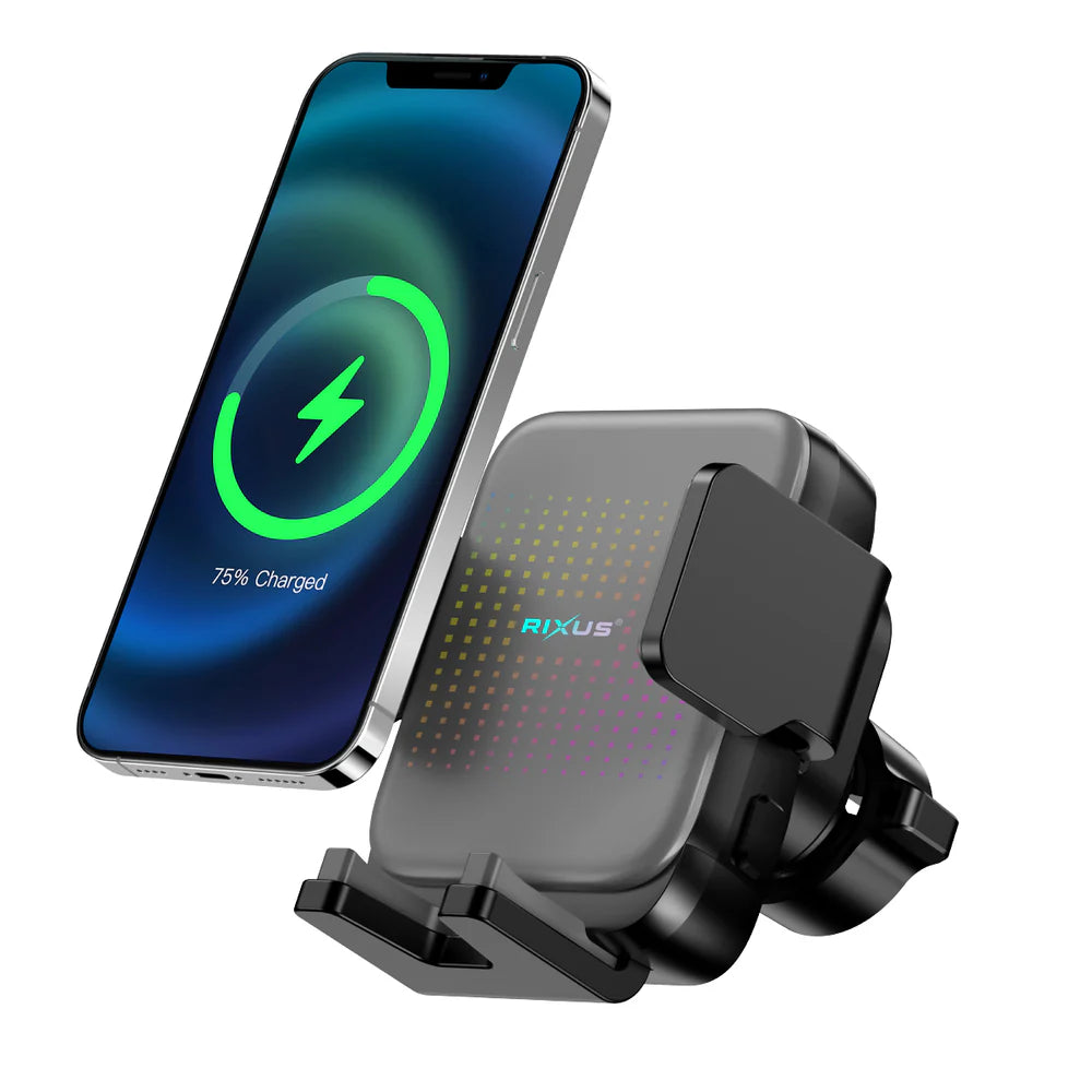 Vezeték nélküli autós tartó automatikus rögzítéssel (fekete)