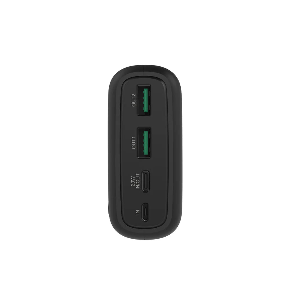 Nagy kapacitású powerbank, 30 000 mAh (fekete)