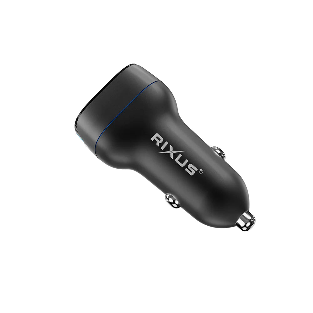 Kompakt USB-C autóstöltő PD + QC3.0 18W (Fekete)
