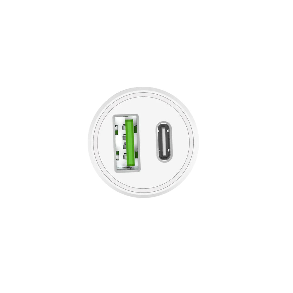 Szupergyors autóstöltő 38W (PD + QC 3.0, dupla port)