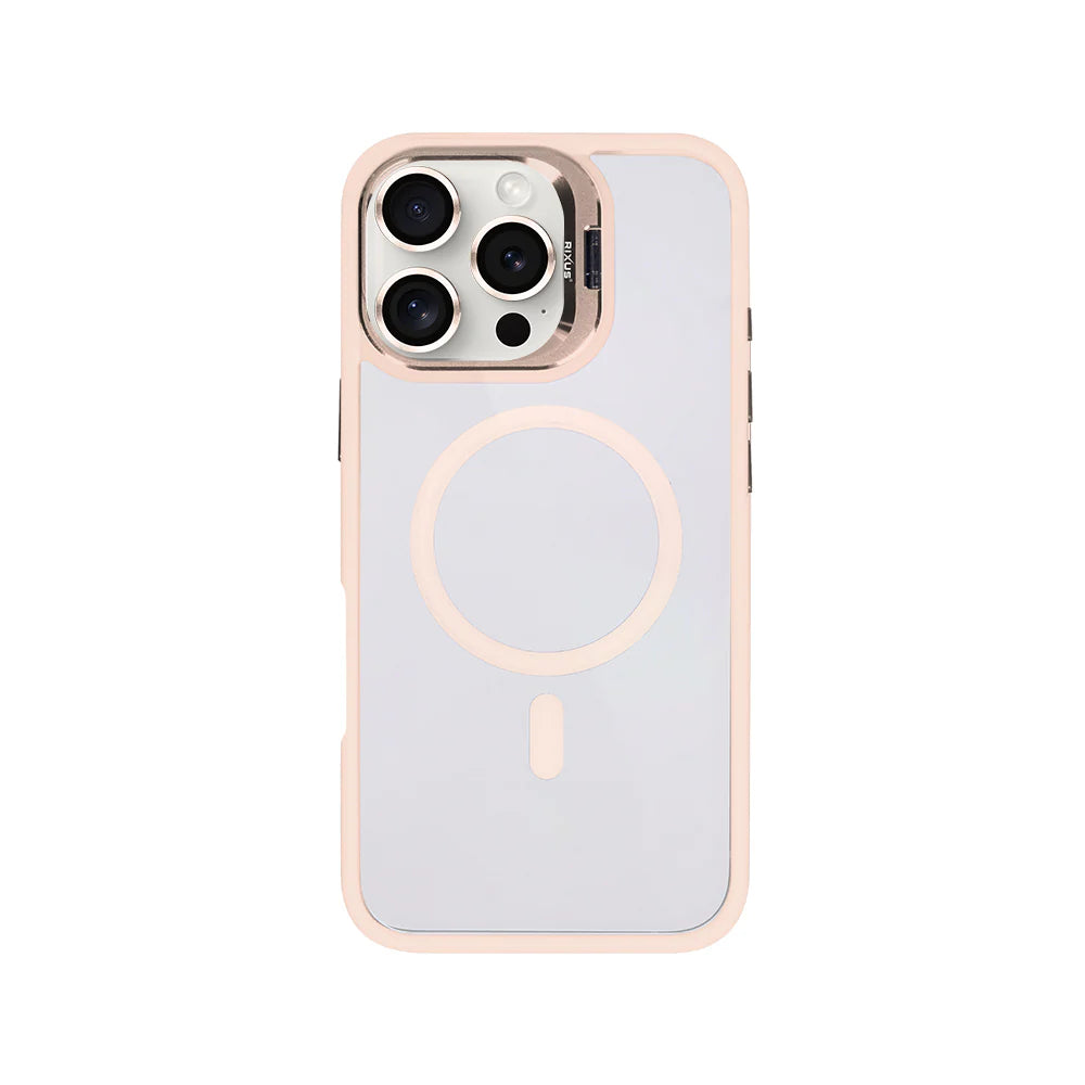 Masszív tok Magsafe-fel iPhone 16 Pro Max készülékhez (világos rózsaszín)